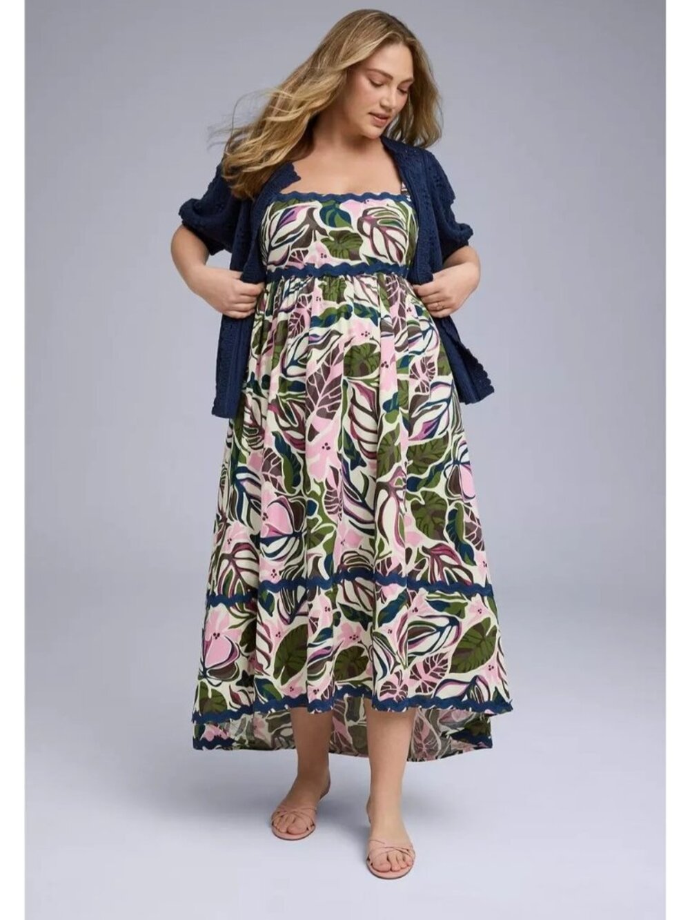 Women's - Torrid Belle Isle Maxi Babydoll Poplin Dress, Size 2
